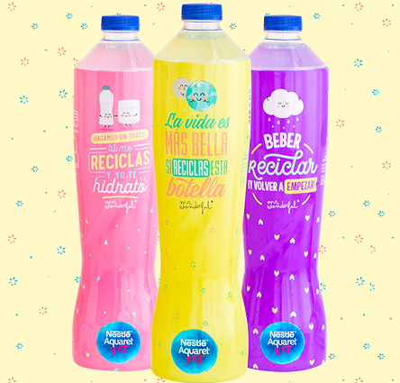 Nestlé Aquarel estrena botellas sostenibles diseñadas por Mr. Wonderful  ¡para disfrutar hasta la última gota! - muymolon