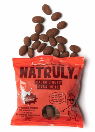crema de avellanas 43% y cacao sin gluten, sin azúcares añadidos ni  edulcorantes