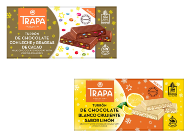 Chocolates Trapa amplía su gama de turrones de chocolate
