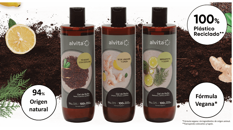 Alvita presenta su nueva gama de geles de baño sostenibles con ingredientes naturales