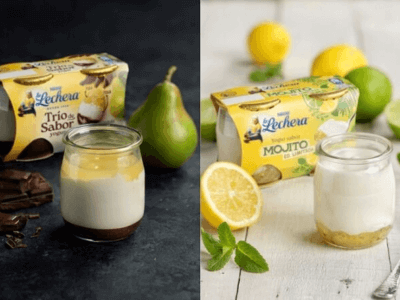 La Lechera vidrió ofrece dos nuevas presentaciones, los yogures Bicapa Mojito y Trío de sabor Pera y Chocolate