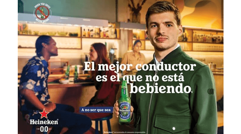 Max Verstappen se une a Heineken® 0.0 en su campaña 'Cuando bebas, no conduzcas'