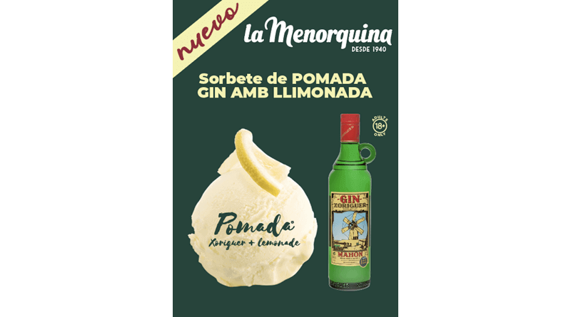 La Menorquina y Xoriguer lanzan un sorbete de gin con limonada para heladerías y restauración