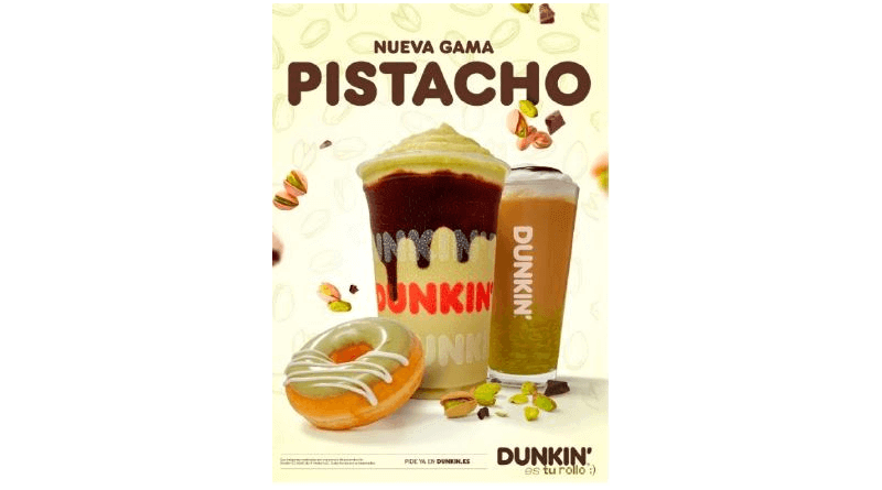 Dunkin' apuesta por el pistacho en su nueva gama de productos