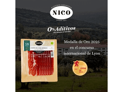 El jamón ibérico sin aditivos de Nico Jamones, medalla de oro en Lyon