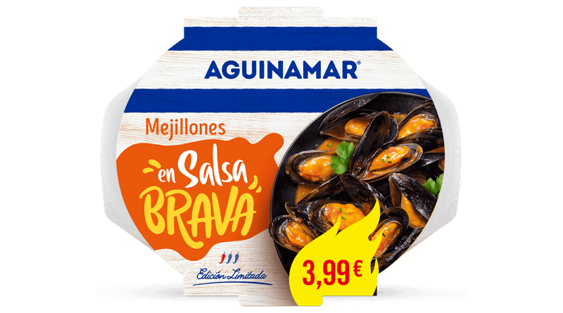 Aguinamar® lanza sus nuevos mejillones en salsa brava