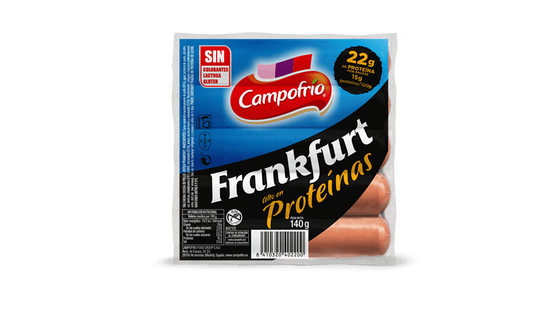Nuevas salchichas Frankfurt Pro con alto contenido proteico de Campofrío