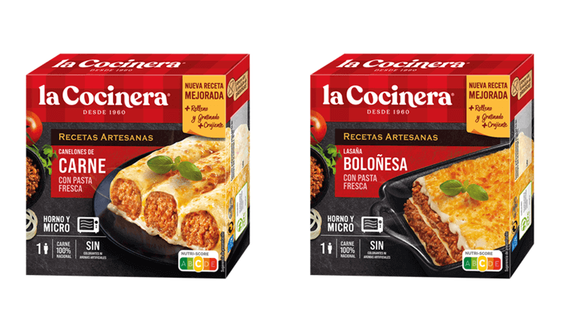 La Cocinera renueva las recetas de su lasaña boloñesa y sus canelones de carne