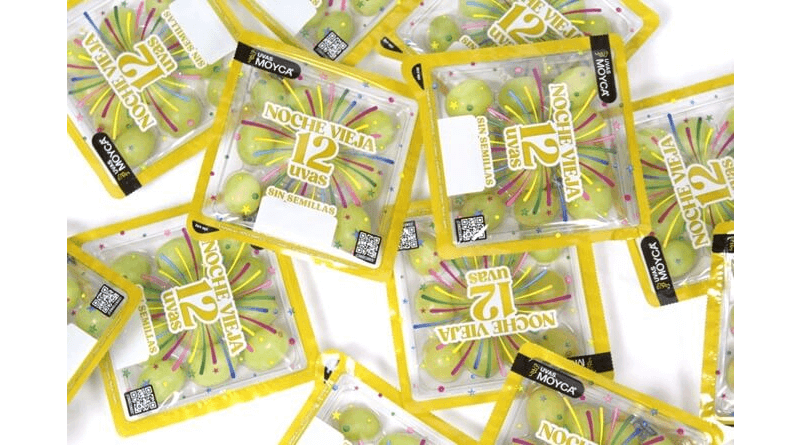 Moyca presenta un packaging especial de doce uvas para Nochevieja